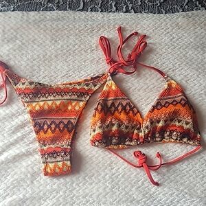 Crochet bikini set size L